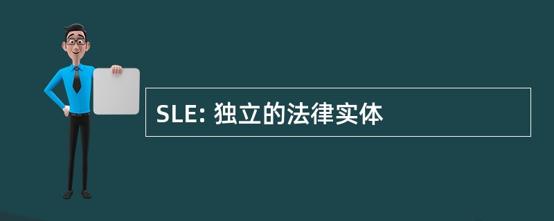 SLE: 独立的法律实体