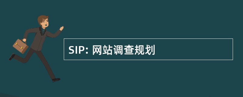 SIP: 网站调查规划