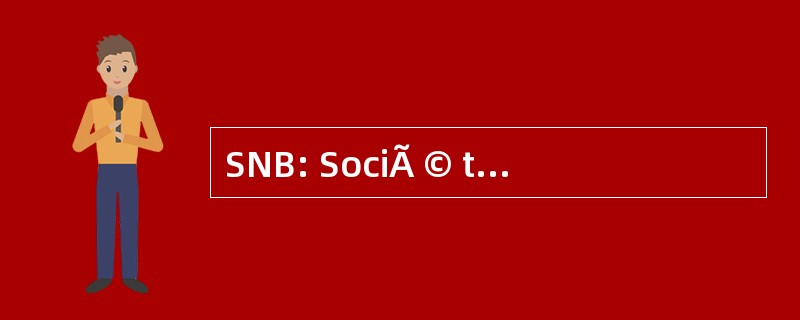 SNB: SociÃ © tÃ © 中篇小说布洛赫