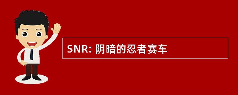 SNR: 阴暗的忍者赛车