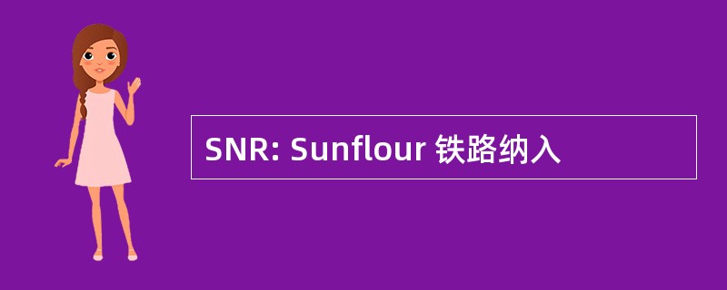 SNR: Sunflour 铁路纳入