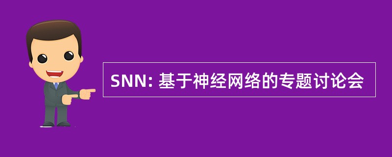 SNN: 基于神经网络的专题讨论会