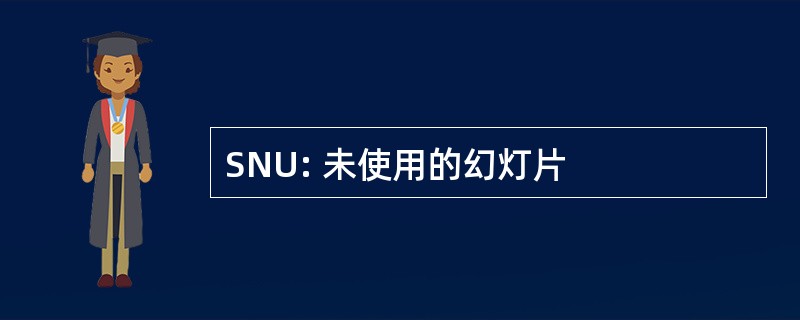 SNU: 未使用的幻灯片