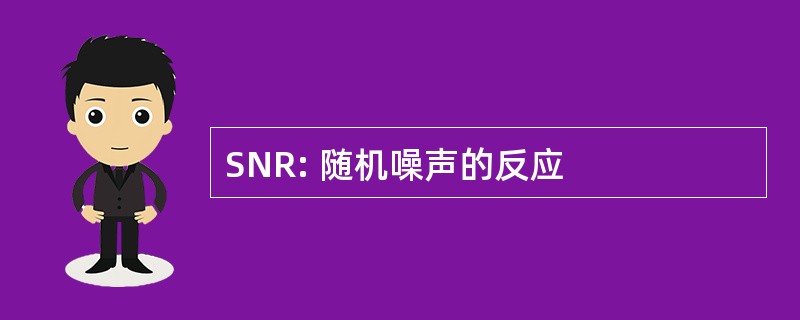 SNR: 随机噪声的反应