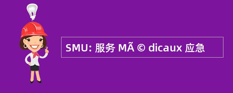 SMU: 服务 MÃ © dicaux 应急