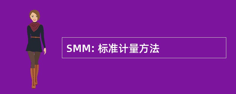 SMM: 标准计量方法