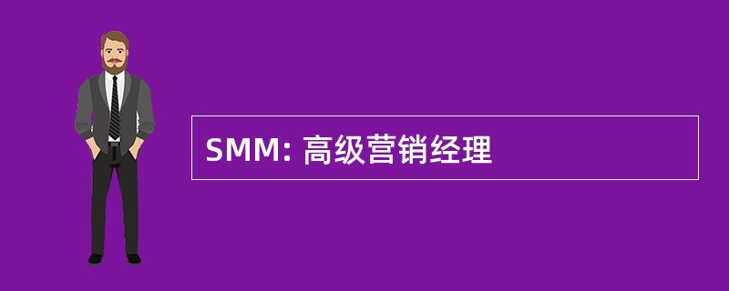 SMM: 高级营销经理