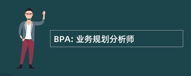 BPA: 业务规划分析师