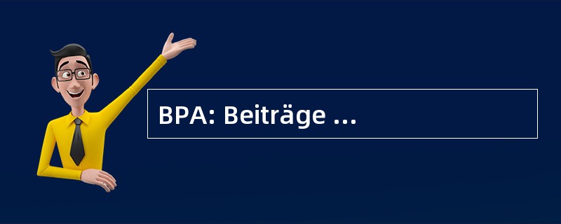 BPA: Beiträge zur 物理学 Der Atmosphäre