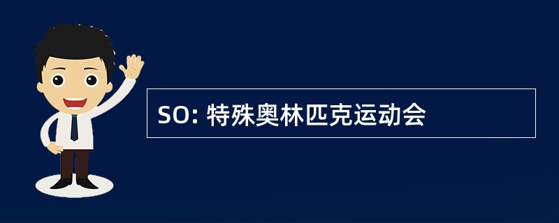 SO: 特殊奥林匹克运动会