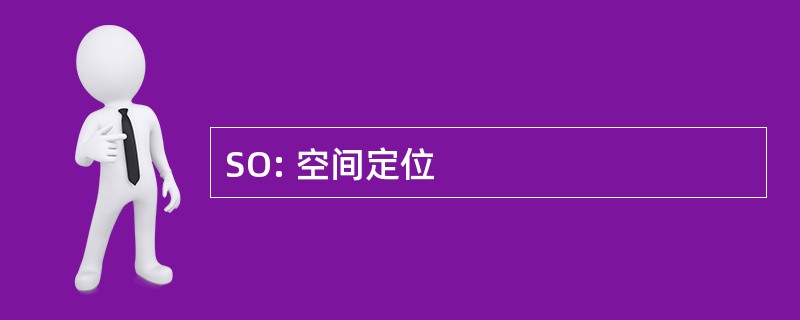 SO: 空间定位