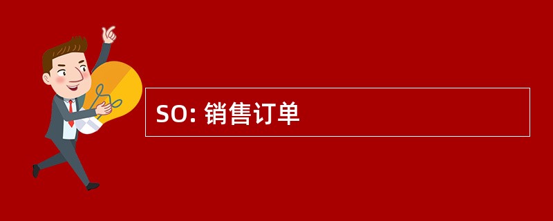 SO: 销售订单