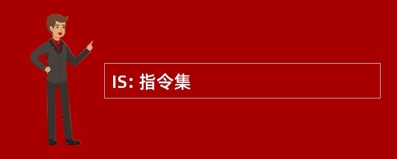 IS: 指令集