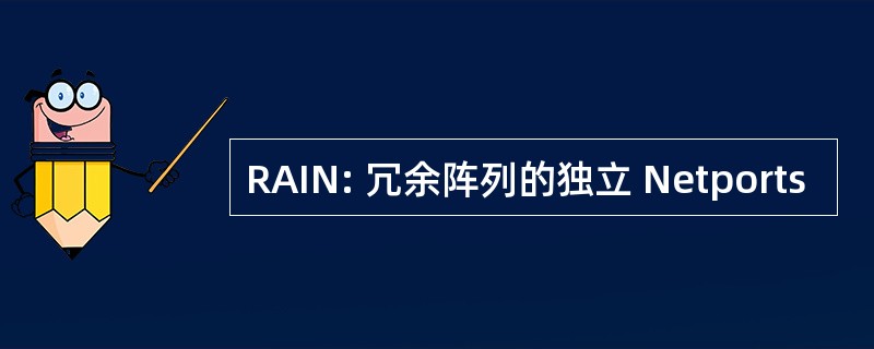 RAIN: 冗余阵列的独立 Netports