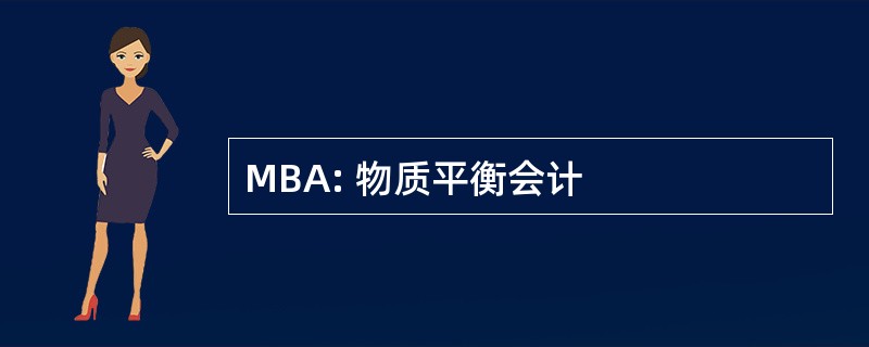 MBA: 物质平衡会计