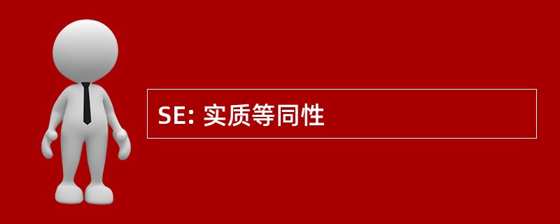 SE: 实质等同性