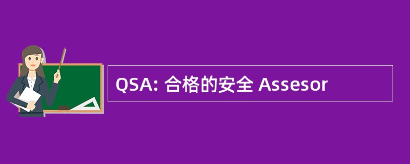 QSA: 合格的安全 Assesor