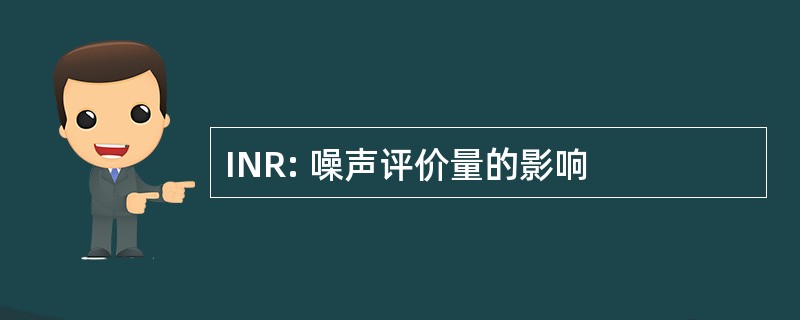 INR: 噪声评价量的影响