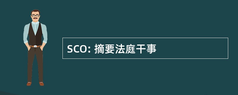 SCO: 摘要法庭干事