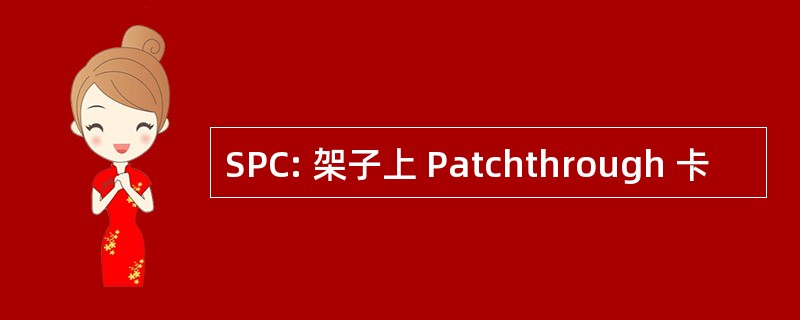 SPC: 架子上 Patchthrough 卡