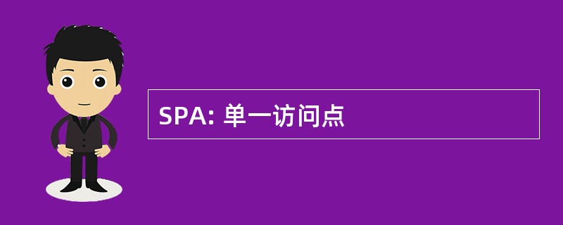 SPA: 单一访问点