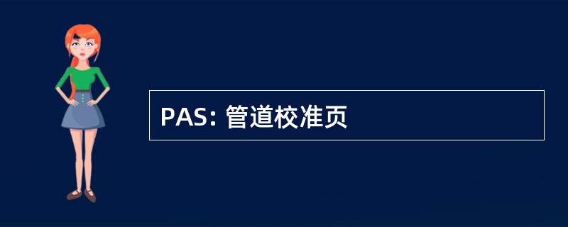 PAS: 管道校准页