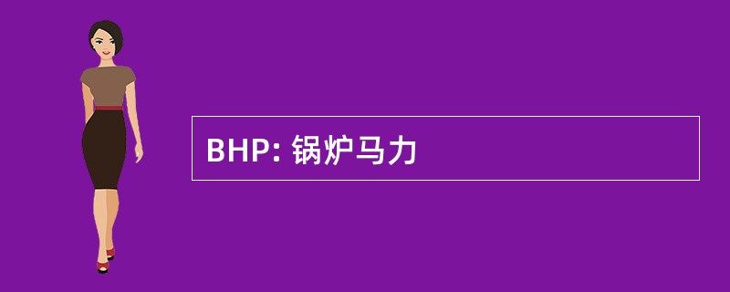 BHP: 锅炉马力