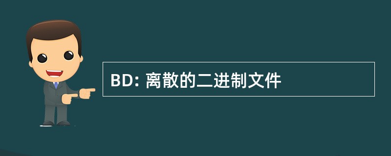 BD: 离散的二进制文件