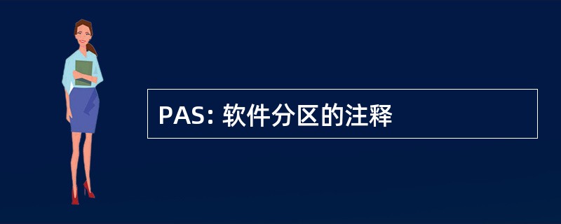 PAS: 软件分区的注释