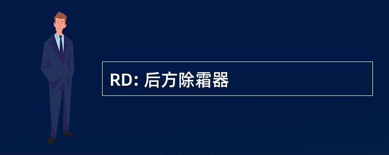 RD: 后方除霜器