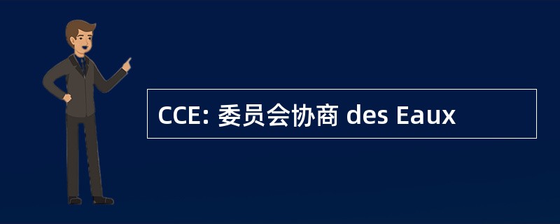 CCE: 委员会协商 des Eaux