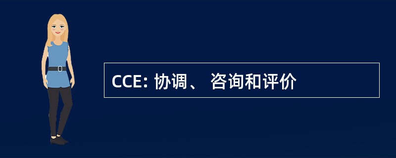 CCE: 协调、 咨询和评价