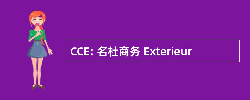 CCE: 名杜商务 Exterieur