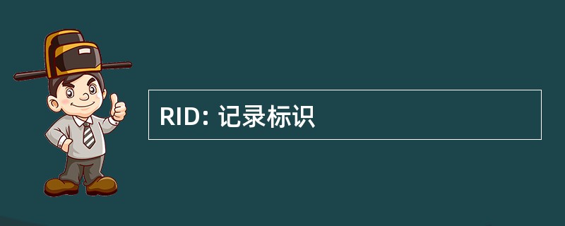 RID: 记录标识