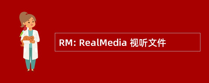 RM: RealMedia 视听文件