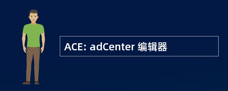 ACE: adCenter 编辑器