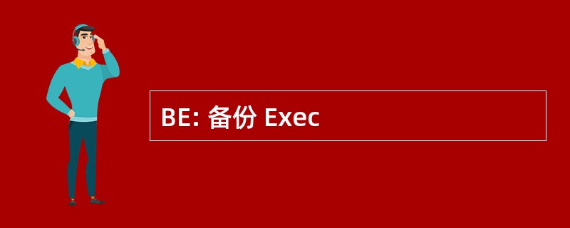 BE: 备份 Exec