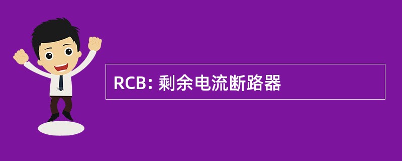 RCB: 剩余电流断路器