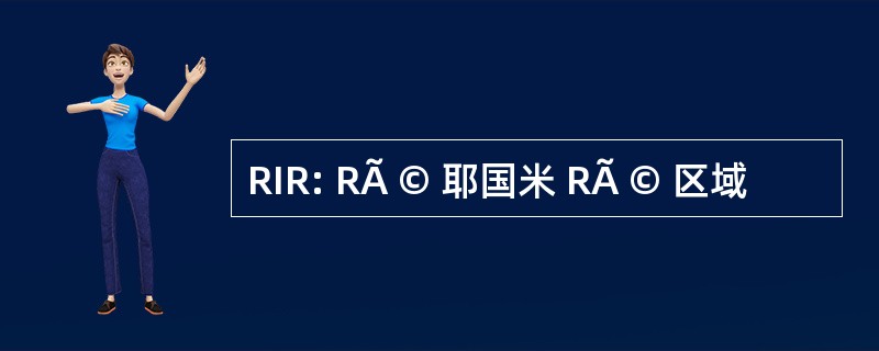 RIR: RÃ © 耶国米 RÃ © 区域