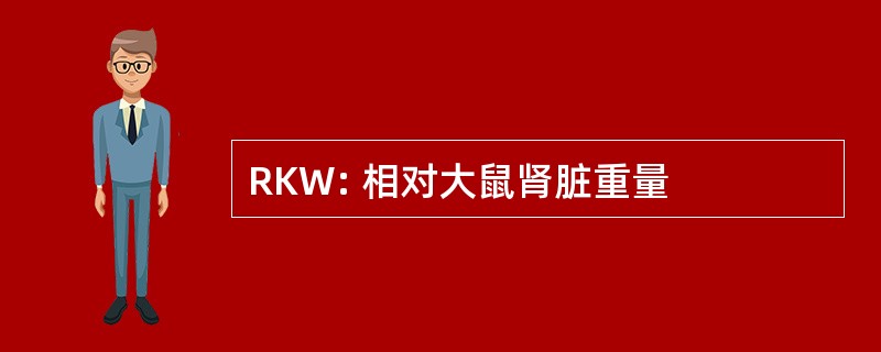 RKW: 相对大鼠肾脏重量