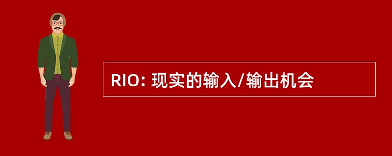 RIO: 现实的输入/输出机会