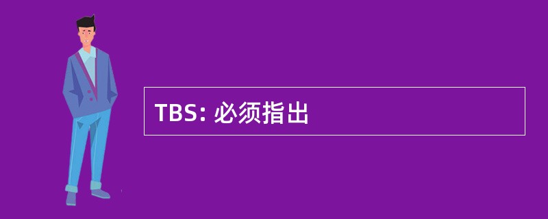 TBS: 必须指出