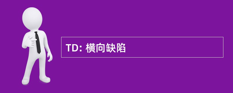 TD: 横向缺陷