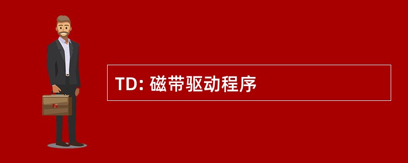 TD: 磁带驱动程序