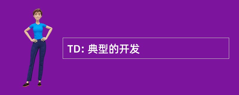 TD: 典型的开发