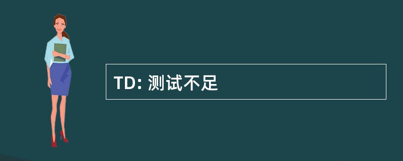 TD: 测试不足