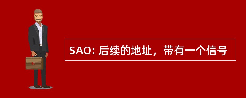 SAO: 后续的地址，带有一个信号