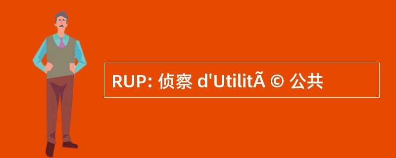 RUP: 侦察 d&#039;UtilitÃ © 公共