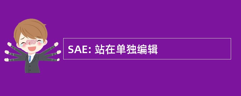 SAE: 站在单独编辑