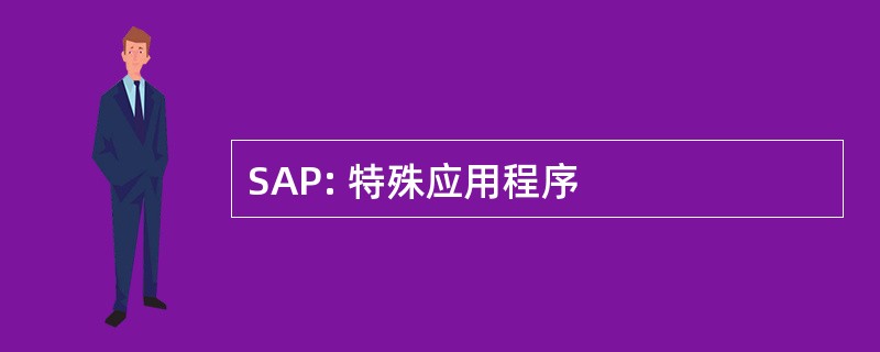 SAP: 特殊应用程序